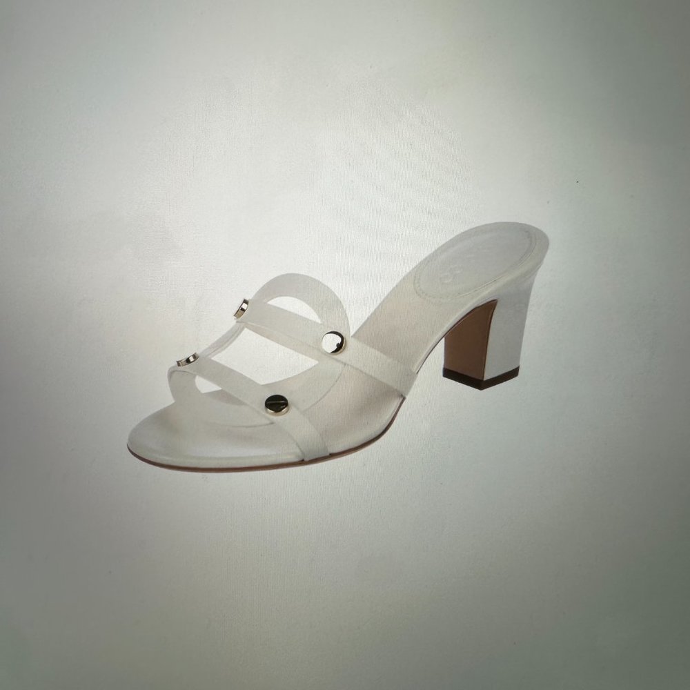 JIMMY CHOO Leather Peep-Toe Sandals 36.5